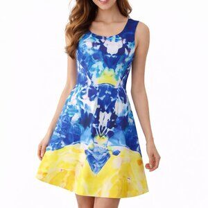 CYNTHIA ROWLEY Watercolor Print Dress